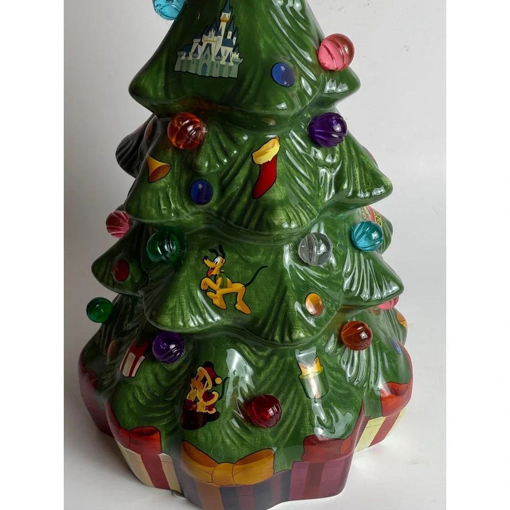 Disney Ceramic Light Up Christmas Tree Castle‎ Mickey & Friends 11